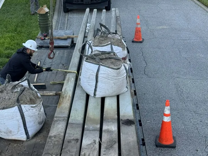 Pipe installation through a long utility trench